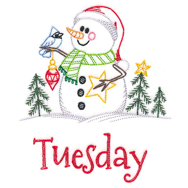 Snowman and Star on Tuesday (Vintage) - Image 3