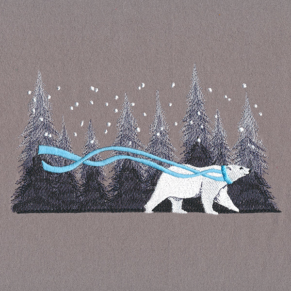 Snowy Forest Polar Bear - Image 3