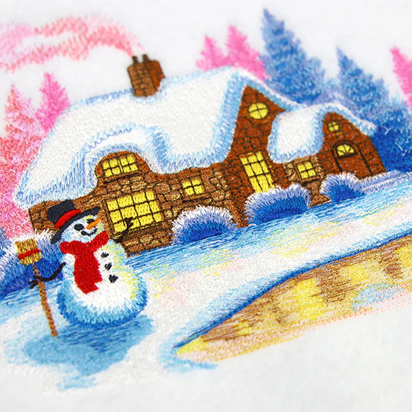 Snowy Serenity Cottage Scene - Image 4