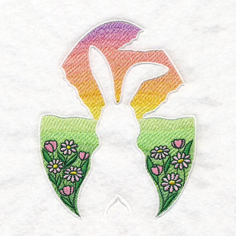Spring Bunny Silhouette (Embossed) - Image 9