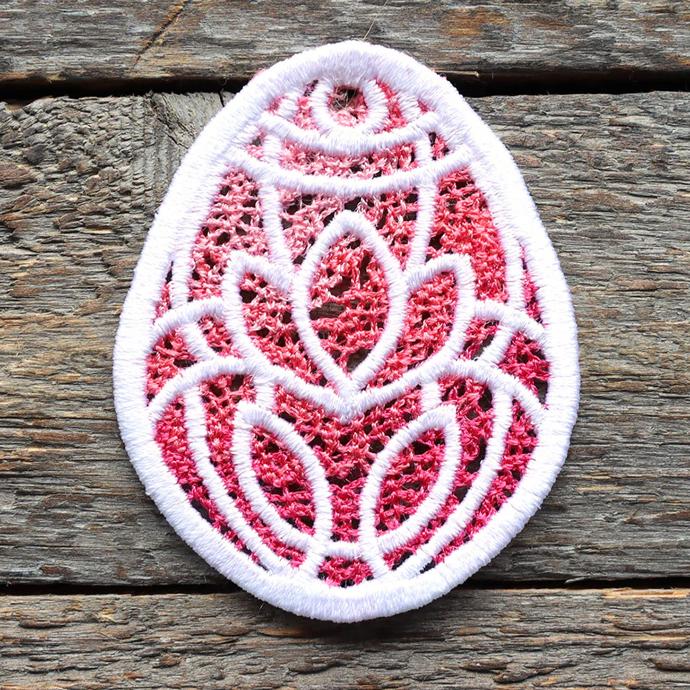 Spring Floral Easter Egg Ornament (Lace) - Image 4