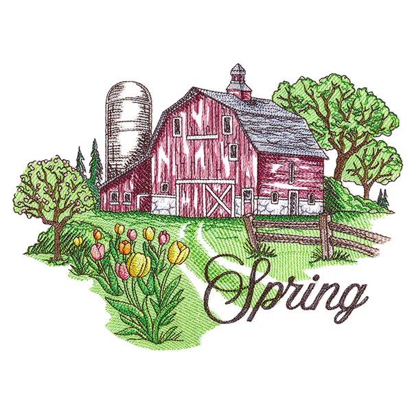 Spring in the Country Barn Scene - Image 5