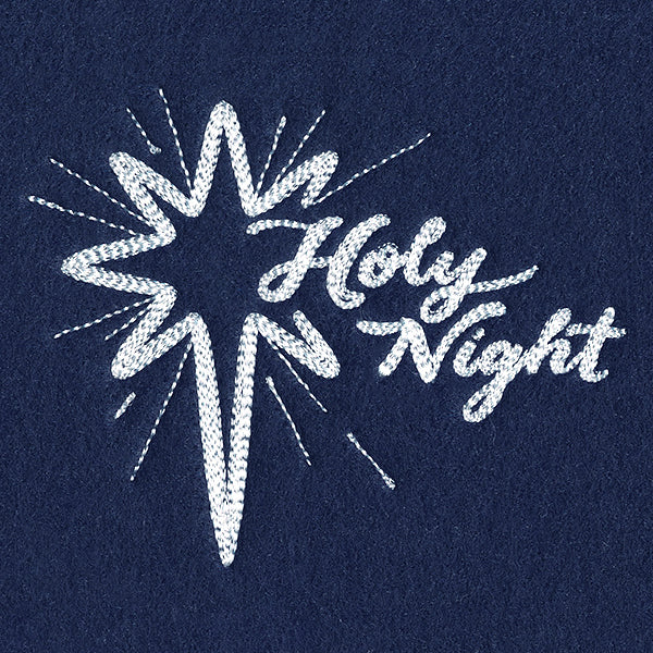 Star of Bethlehem with Holy Night (Whitework) - Image 3