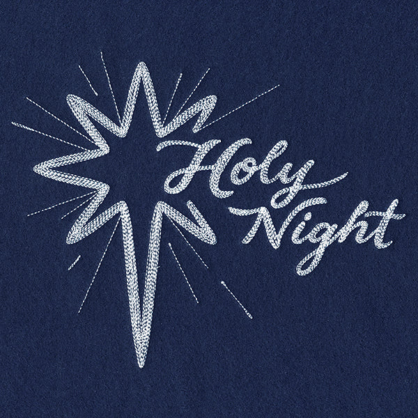 Star of Bethlehem with Holy Night (Whitework) - Image 4