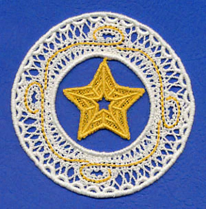 Star Ornament (Battenburg Lace) - Image 3
