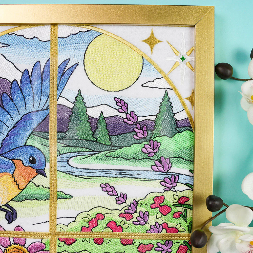 Summer Bluebirds Panel Scene - Image 4
