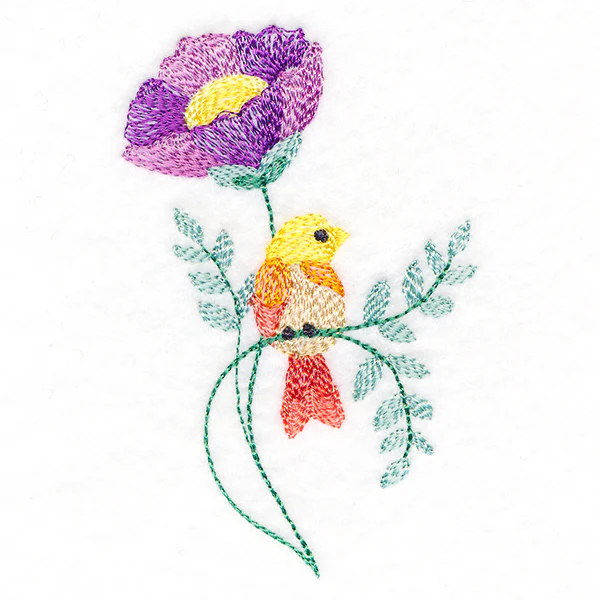 Sweet Bird Perched on Petals - Image 5