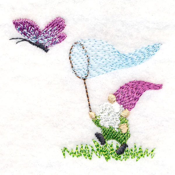 Sweet Butterfly-Catching Gnome - Image 2