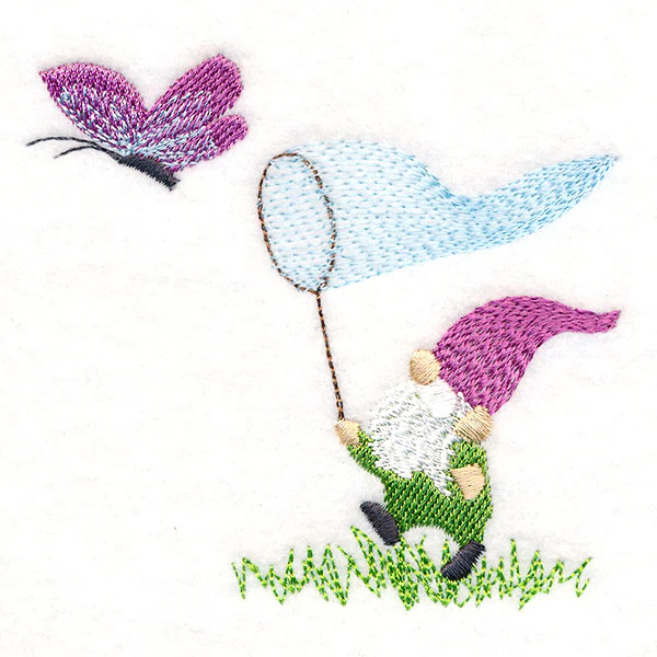 Sweet Butterfly-Catching Gnome - Image 3