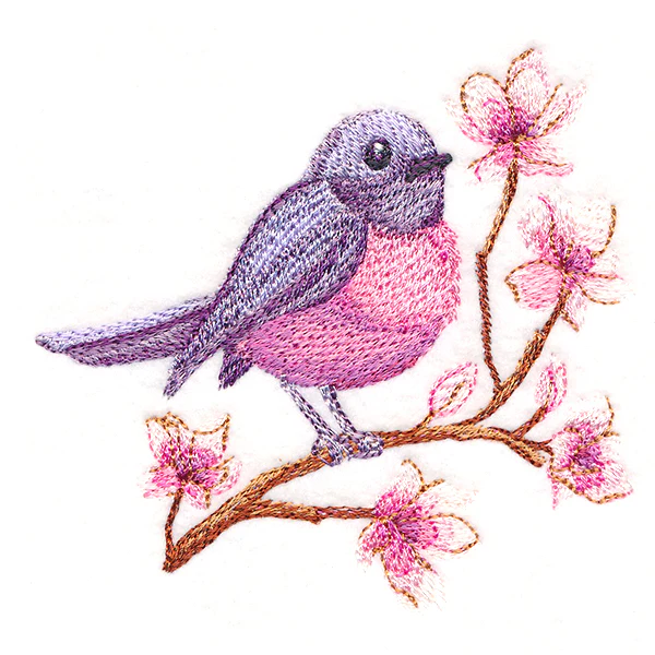 Sweet Pink Robin in Watercolor - Image 4