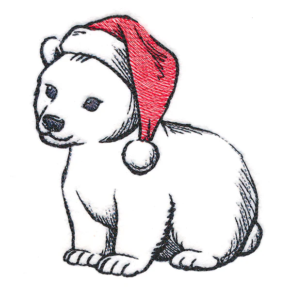 Sweet Santa Polar Bear - Image 3