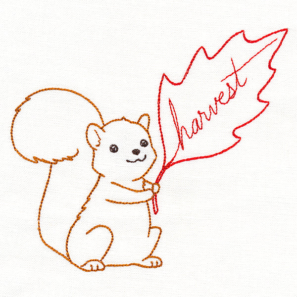 Sweet Squirrel with Harvest Leaf (Vintage) - Image 2