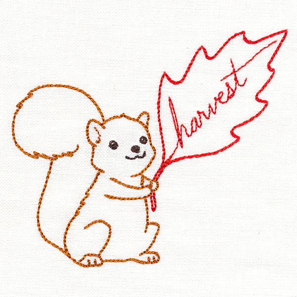 Sweet Squirrel with Harvest Leaf (Vintage) - Image 3