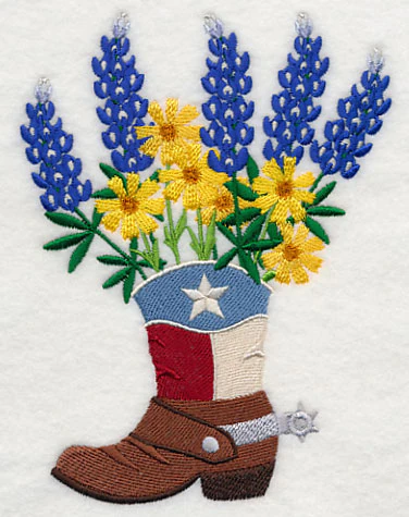 Texas Blooms in Cowboy Boot - Image 3