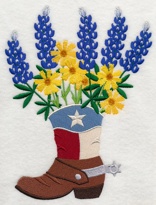 Texas Blooms in Cowboy Boot - Image 5