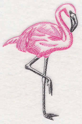 Tropical Flamingo Sketch - Image 4