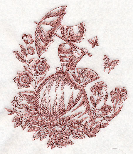 Umbrella Girl in Garden (Toile) - Image 2
