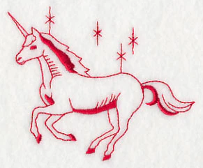 Unicorn Magic 2 (Redwork) - Image 3