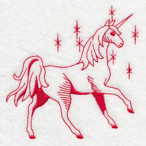 Unicorn Magic 4 (Redwork) - Image 3