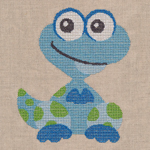 Wide-Eyed Baby Boy Dinosaur (Cross Stitch) - Image 3
