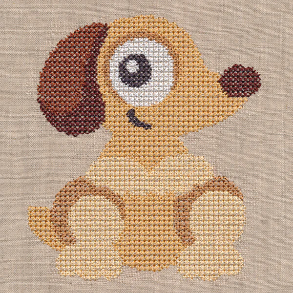 Wide-Eyed Baby Boy Puppy (Cross Stitch) - Image 6