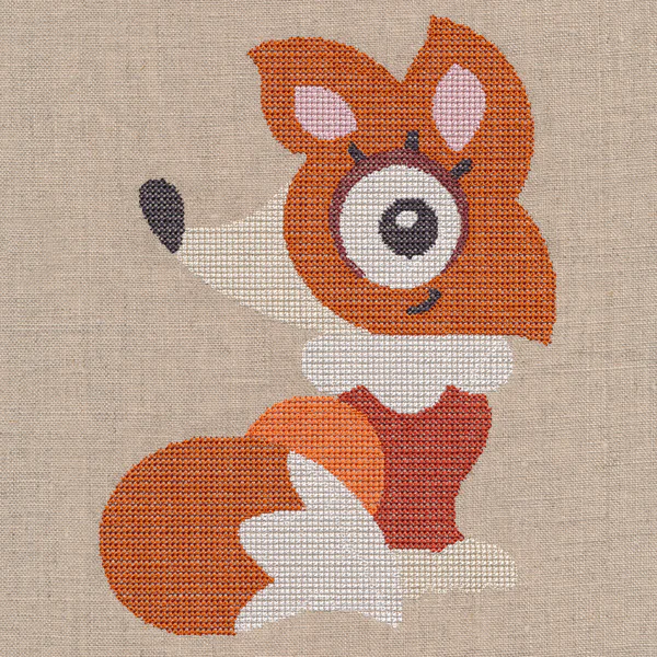 Wide-Eyed Baby Girl Fox (Cross Stitch) - Image 4