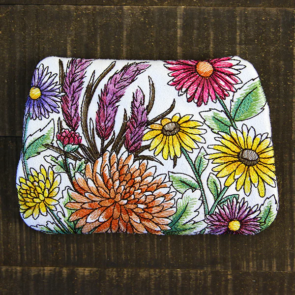 Wildflower Lined Zipper Pouch (In-the-Hoop) - Image 6