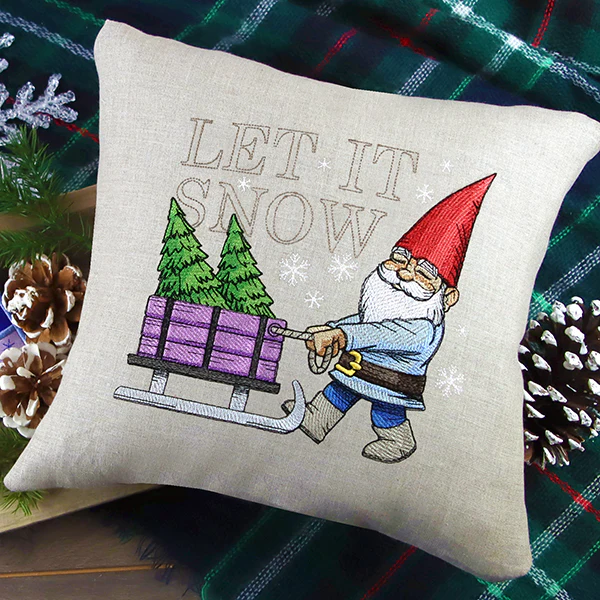 Winter Gnome with Tree Sled - Image 5