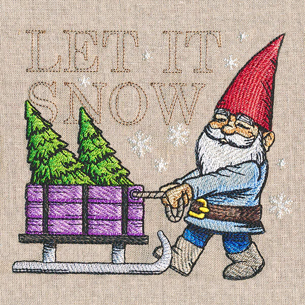 Winter Gnome with Tree Sled - Image 7