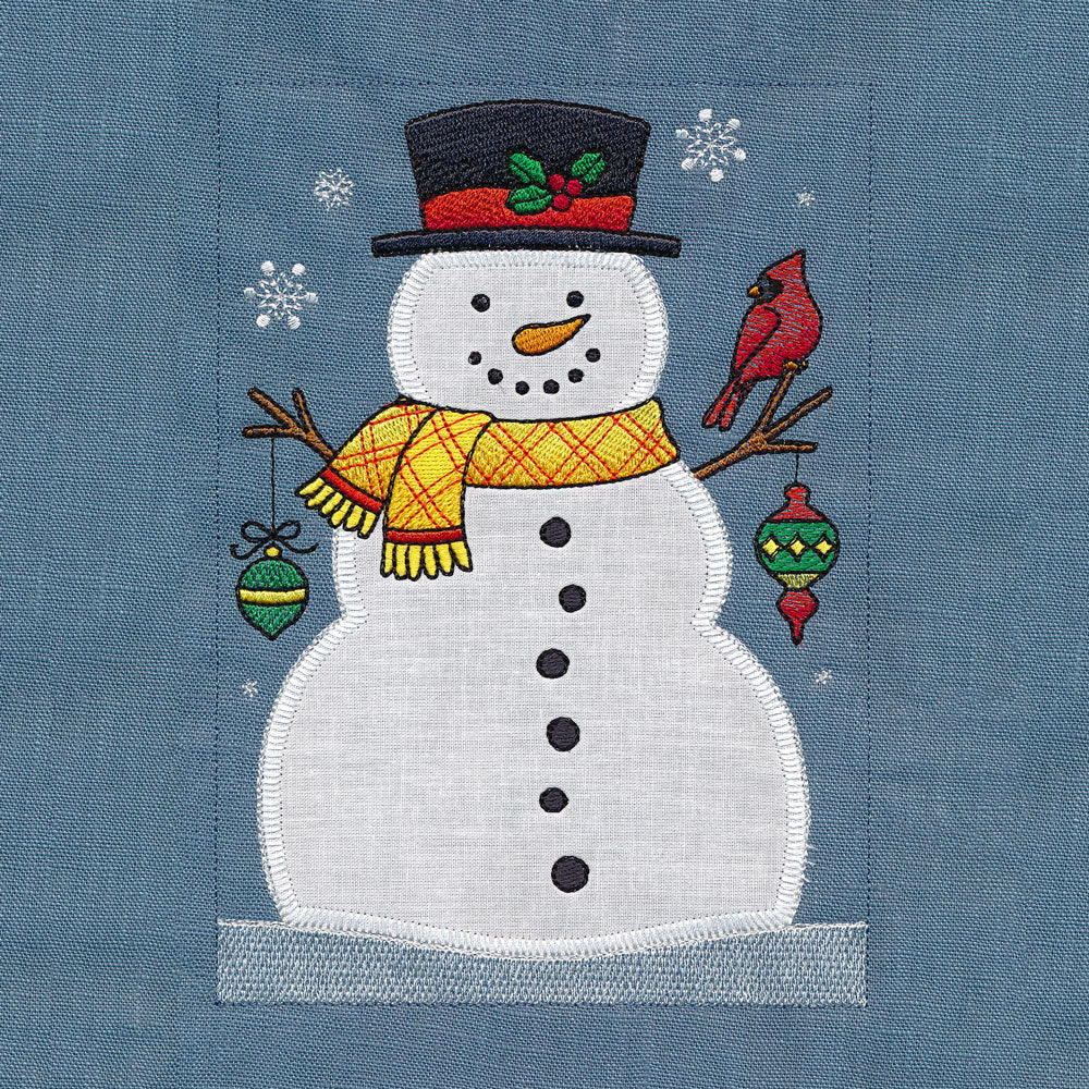 Winter Snowman Build-A-Scene Square 1 (Applique) - Image 4