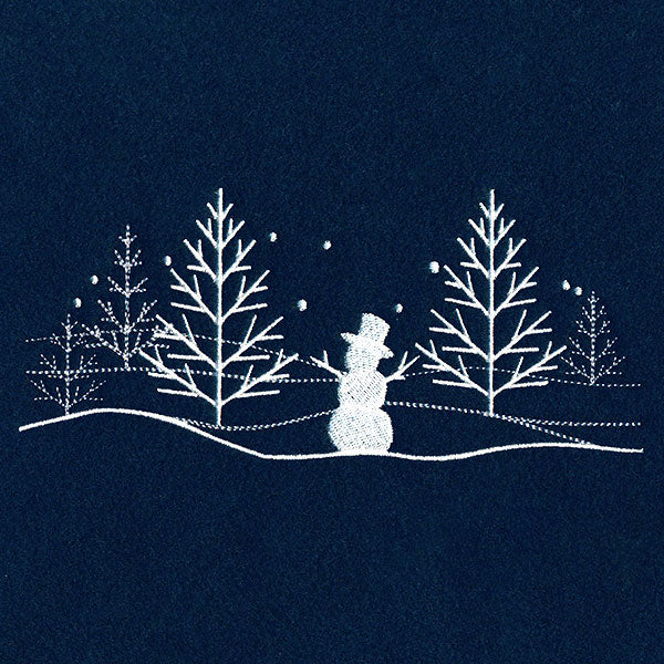 Winter Snowman Scene Border - Image 4