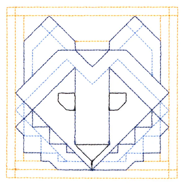 Woodland Animals Quilting - Wolf (Double Run) - Image 5