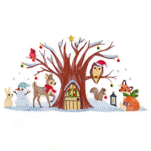 Woodland Christmas Gathering Border - Image 5