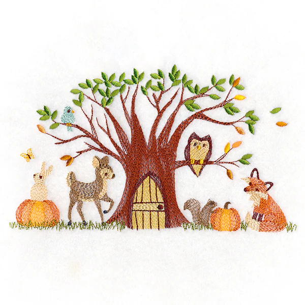 Woodland Harvest Gathering Border - Image 5